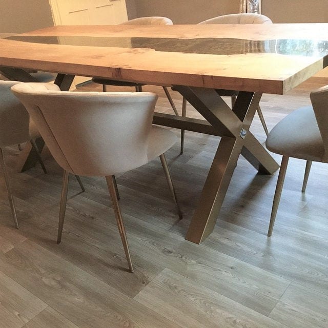 X Shaped Steel Table Legs With Centre, How Tall Should Dining Table Legs Be