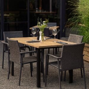 Aluminium Tamar Table Legs With Top Support Bar - Image 2