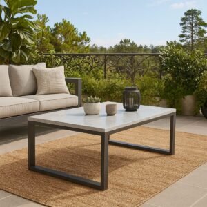 Aluminium Open Cuboid Shaped Outdoor Coffee or Side Table Frame - Image 2