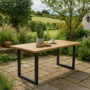 Pair of Rectangle Shaped Aluminium Outdoor Table Legs - Image 2