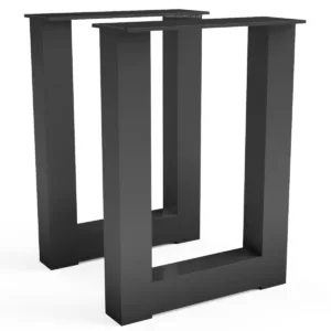 Pair of Rectangle Shaped Aluminium Outdoor Bench Legs - Image 1