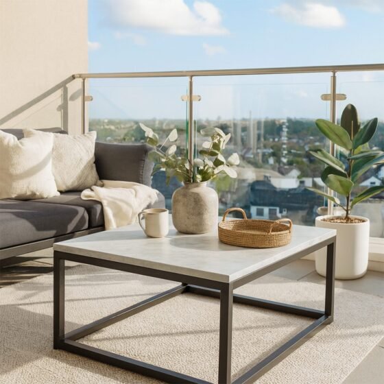 Aluminium Cuboid Shaped Outdoor Coffee Table Frame - Stoaked