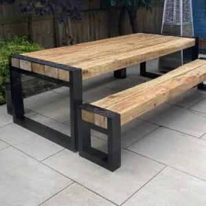 Aluminium Outdoor Table Legs For Sleepers - Image 2