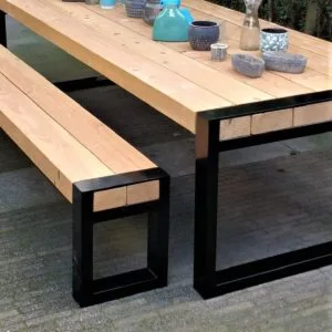 Aluminium Outdoor Table Legs For Sleepers - Image 4