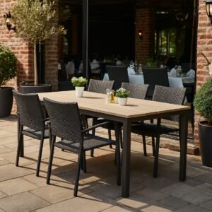 Aluminium Tamar Outdoor Table Legs With Top Support Frame - Image 2
