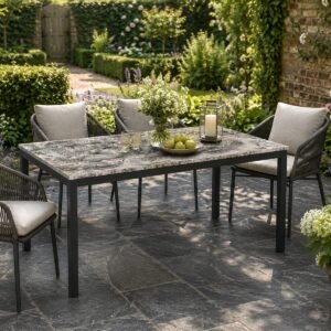 Aluminium Tamar Outdoor Table Legs With Top Support Frame - Image 2