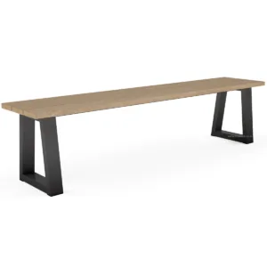 Aluminium Trapezium Shaped Outdoor Bench Legs With Top Support Bar - Image 4