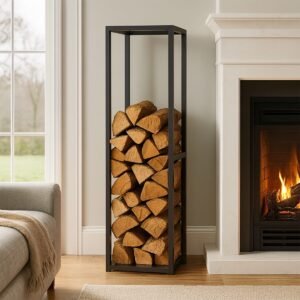 Cuboid Design Freestanding Log Store - Image 1