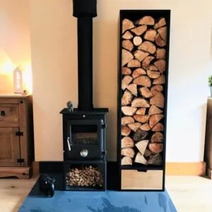 Free Standing Industrial Log Store With Drawer - Image 1