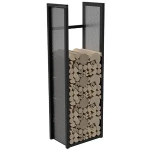 Freestanding Log Store With Mesh Side Panels - Image 4