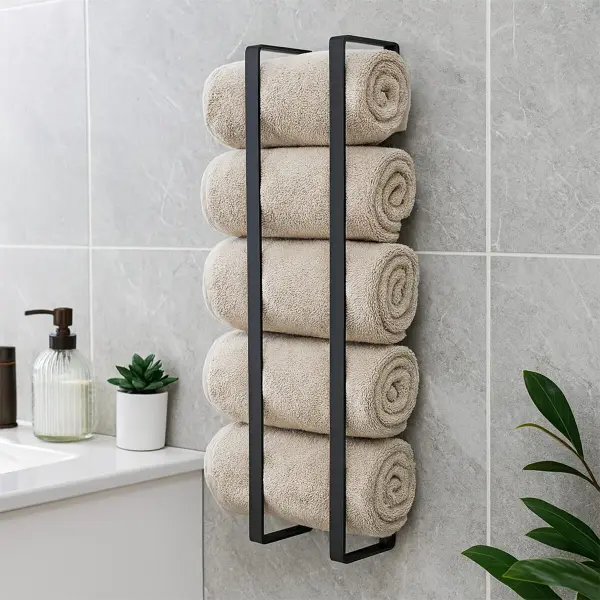 Industrial Design Steel Wall Mounted Towel Rack Stoaked