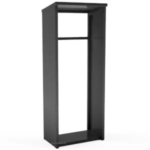 Outdoor Aluminium Tall Firewood Rack With Closed In Sides And Roof - Image 3