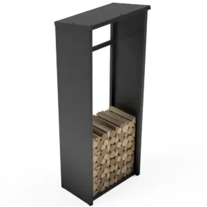 Outdoor Aluminium Tall Firewood Rack With Closed In Sides And Roof - Image 5