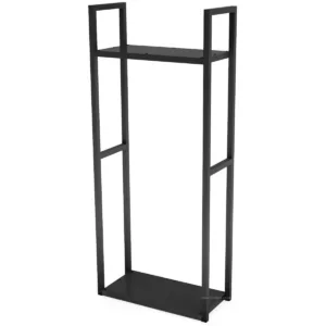Outdoor Aluminium Tall Log Store With Shelf For Kindling - Image 2