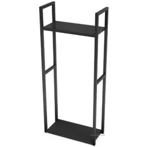 Outdoor Aluminium Tall Log Store With Shelf For Kindling - Image 3