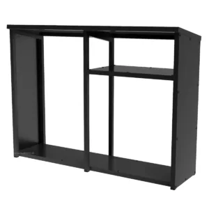 Outdoor Aluminium Under Window Log Store With Closed-in Sides, Roof And Shelf For Kindling - Image 2