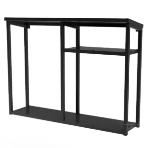 Outdoor Aluminium Under Window Log Store With Roof And Shelf For Kindling - Image 2