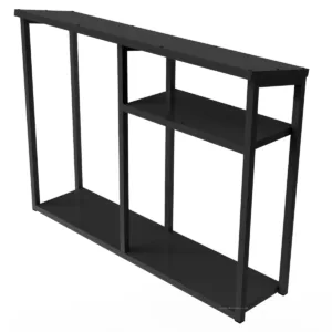 Outdoor Aluminium Under Window Log Store With Roof And Shelf For Kindling - Image 3