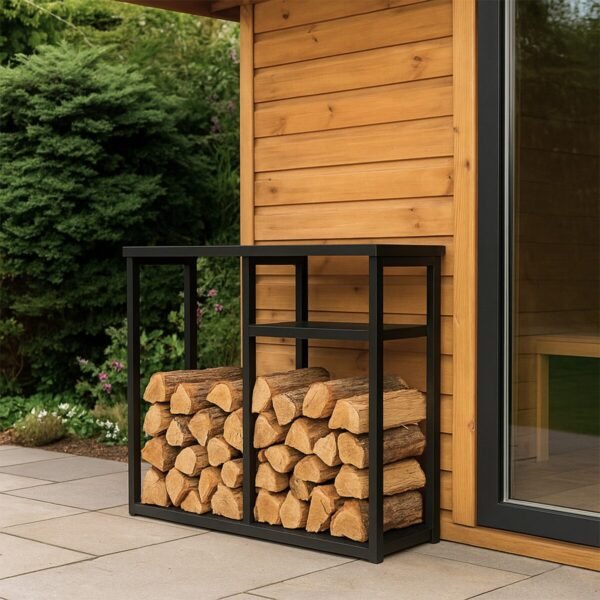 outdoor-aluminium-under-window-log-store-with-roof-and-shelf-for-kindling-5