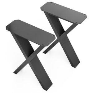 Pair Of X Shaped Aluminium Bench Legs - Image 3