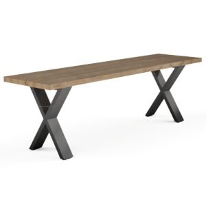 Pair Of X Shaped Aluminium Bench Legs - Image 6