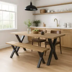 Pair Of X Shaped Aluminium Bench Legs - Image 2