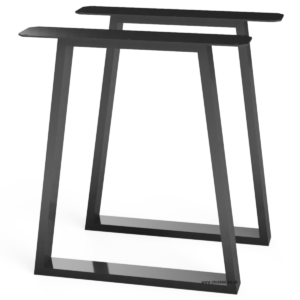 Pair Of Reversed Trapezium Shaped Dining Table Or Desk Legs - Image 1
