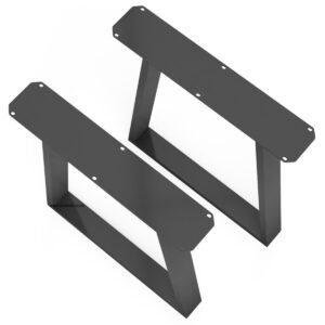 Pair Of Reversed Trapezium Shaped Dining Table Or Desk Legs - Image 4