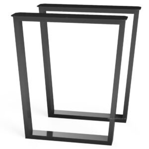 Pair Of Trapezium Shaped Dining Table Or Desk Legs - Image 1