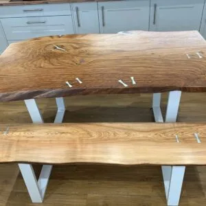 Pair Of Rectangle Shaped Aluminium Bench Legs - Image 3