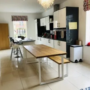 Pair Of Rectangle Shaped Aluminium Bench Legs - Image 2