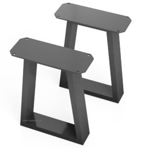 Pair Of Trapezium Shaped Aluminium Bench Legs - Image 3