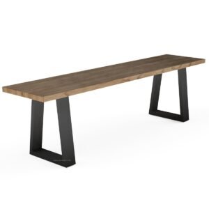 Pair Of Trapezium Shaped Aluminium Bench Legs - Image 4