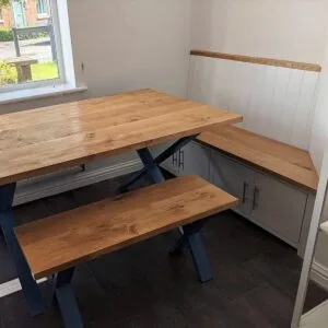 Pair Of X Shaped Aluminium Bench Legs - Image 5