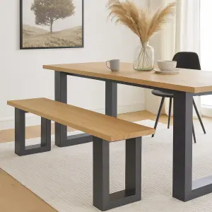 Rectangle Shaped Steel Bench Legs With Top Support Bar - Image 2