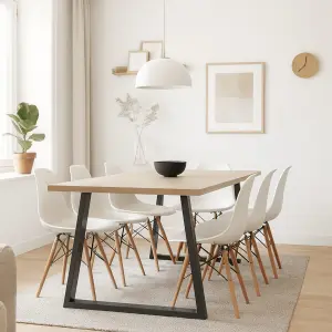 Pair Of Reversed Trapezium Shaped Dining Table Or Desk Legs - Image 2
