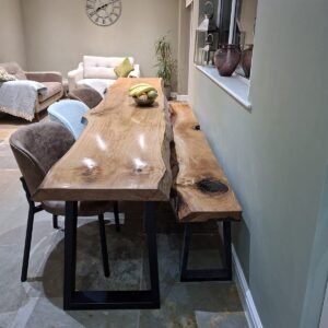 Trapezium Shaped Bench Legs With Top Support Bar - Image 4