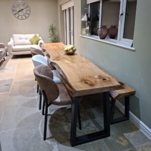 Trapezium Shaped Bench Legs With Top Support Bar - Image 5