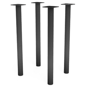 Set Of 4 Round Dining Table Or Desk Legs - Image 1