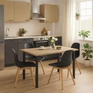 Set Of 4 Round Dining Table Or Desk Legs - Image 2