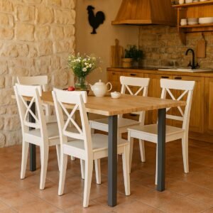 Set Of 4 Straight Dining Table Or Desk Legs - Image 2