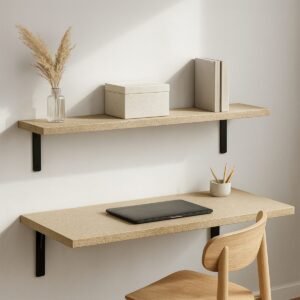 Single Industrial Design L Shape Steel Shelf Brackets - Image 1