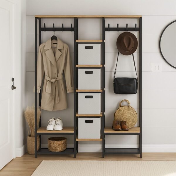 storage-unit-frames-with-coat-rails-and- brackets-for-shelves-6