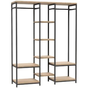 Open Unit With Two Hanging Rails And Shelves In The Middle - Image 2