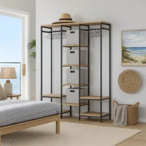 Open Unit With Two Hanging Rails And Shelves In The Middle - Image 5