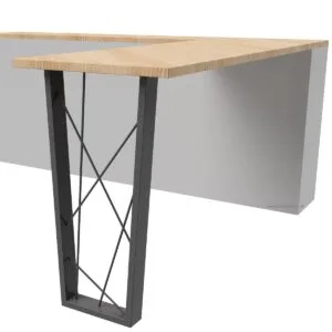 Trapezium Shaped Breakfast Bar Leg with Inner Bars - Image 5