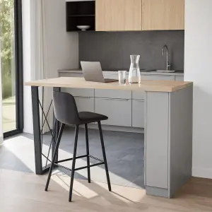 Trapezium Shaped Breakfast Bar Leg with Inner Bars - Image 2