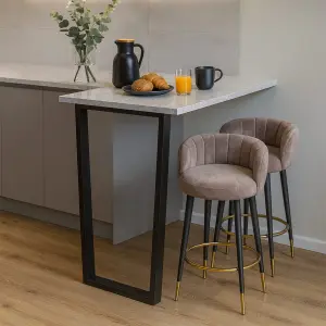 Trapezium Shaped Breakfast Bar Leg With Top Support Frame - Image 2