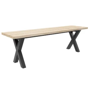 X Shaped Steel Bench Legs With Top Support Bar - Image 4
