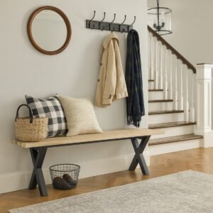 X Shaped Steel Bench Legs With Top Support Bar - Image 2